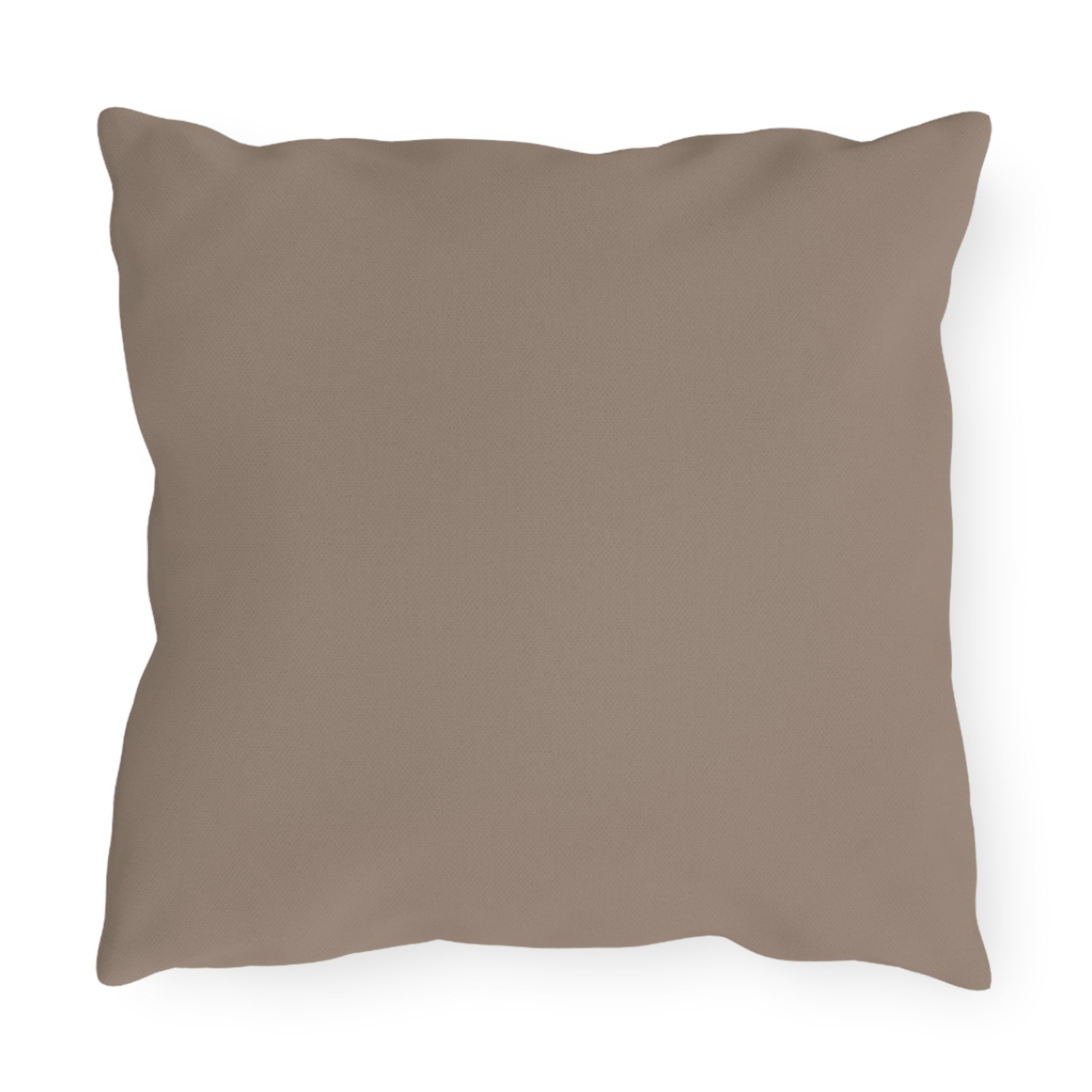 Cat w Red White + Blue Flowers, Taupe accent color, Throw Pillow, Indoor/Outdoor Decor for Home or Office