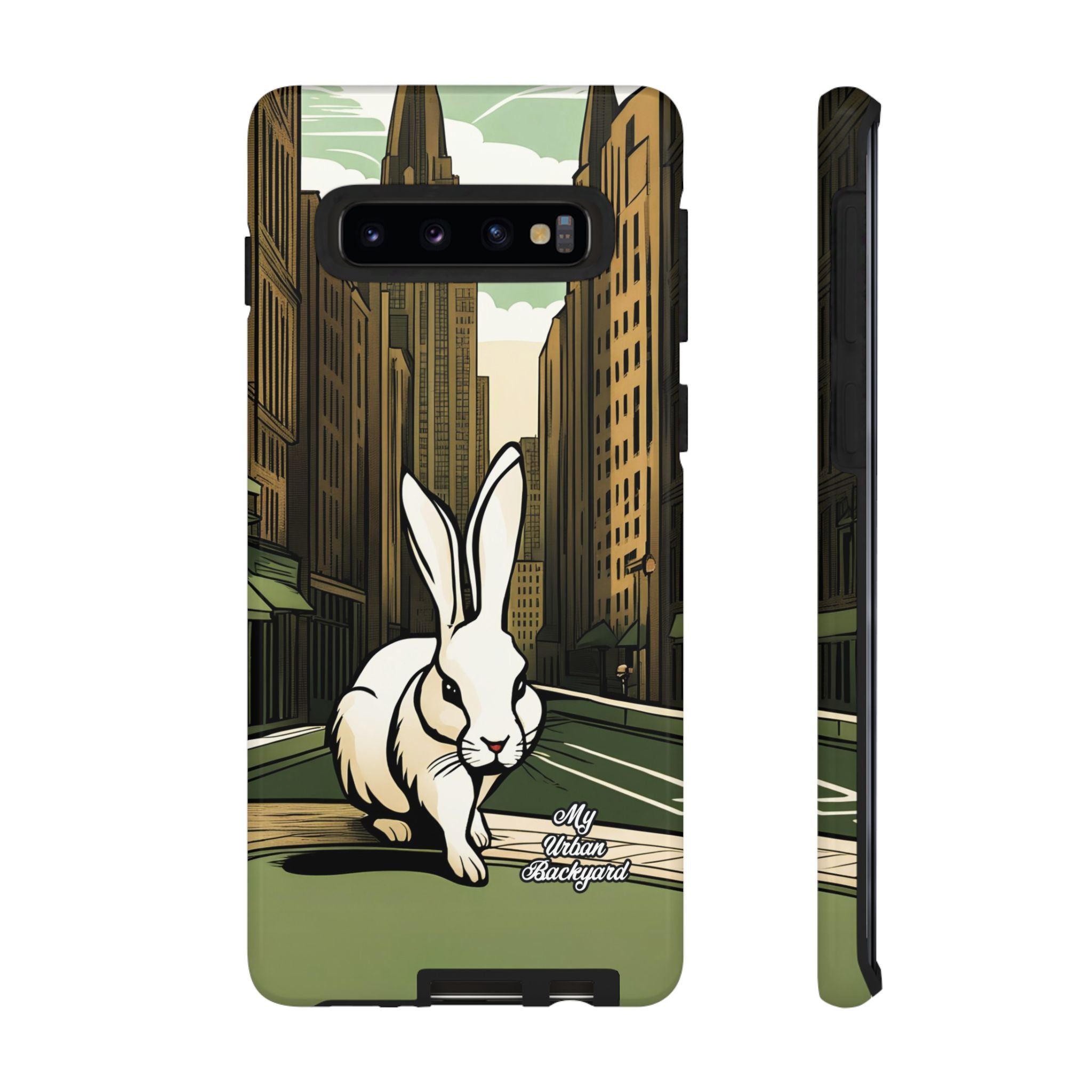 White Rabbit on a City Street, Cell Phone Case - Apple, Samsung, Google Pixel