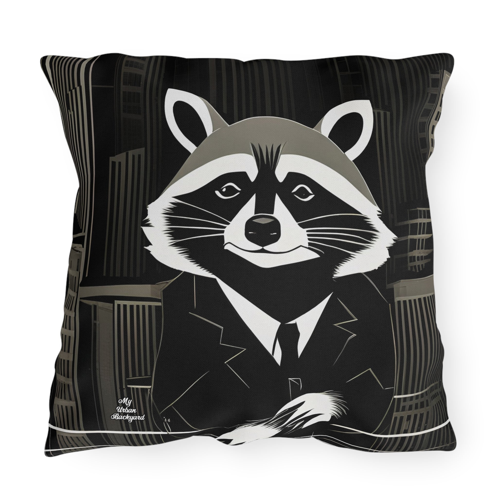 Oliver Nighteyes, Raccoon Throw Pillow