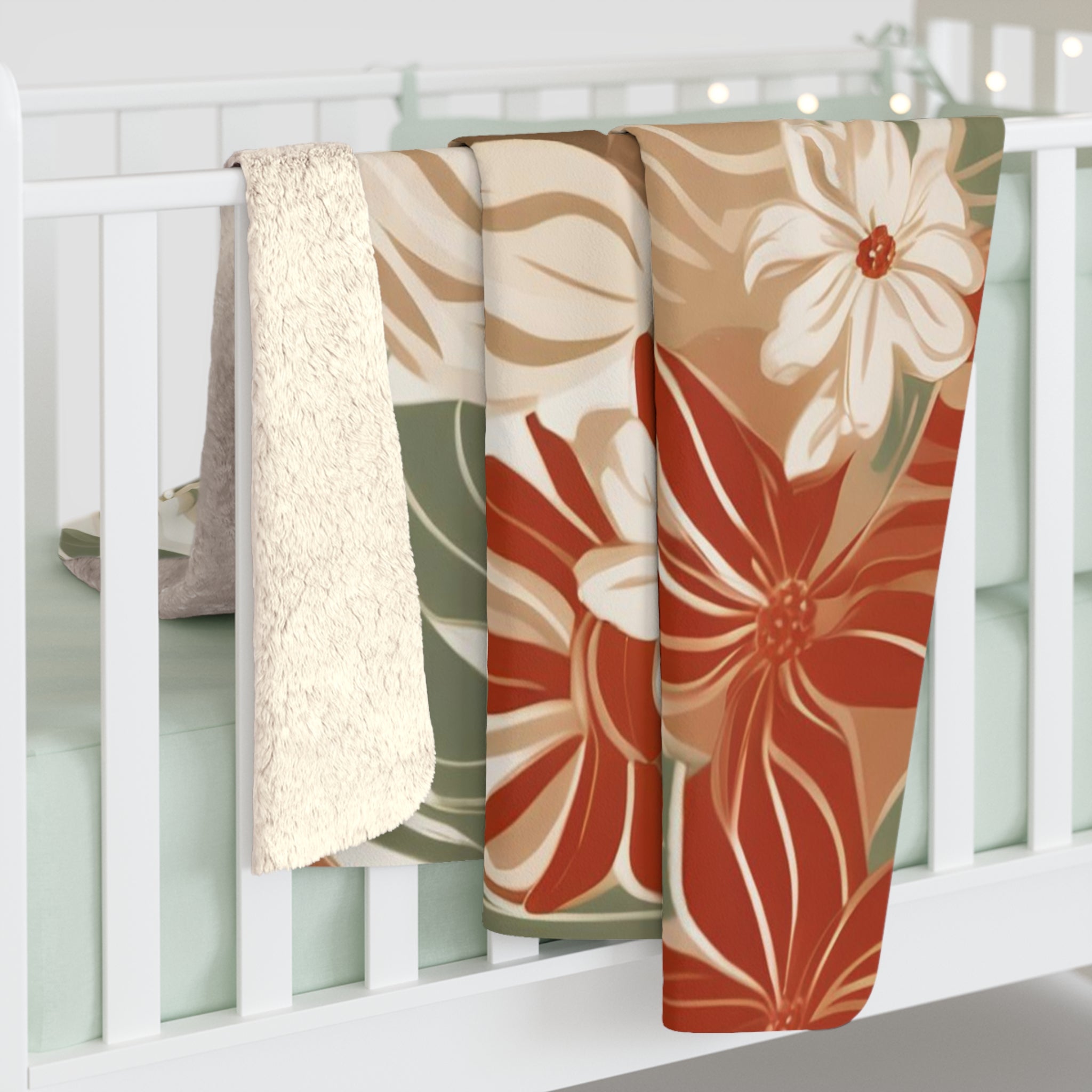 Puppy with Red Collar, Sherpa Fleece Blanket for Cozy Warmth, 50"x60"