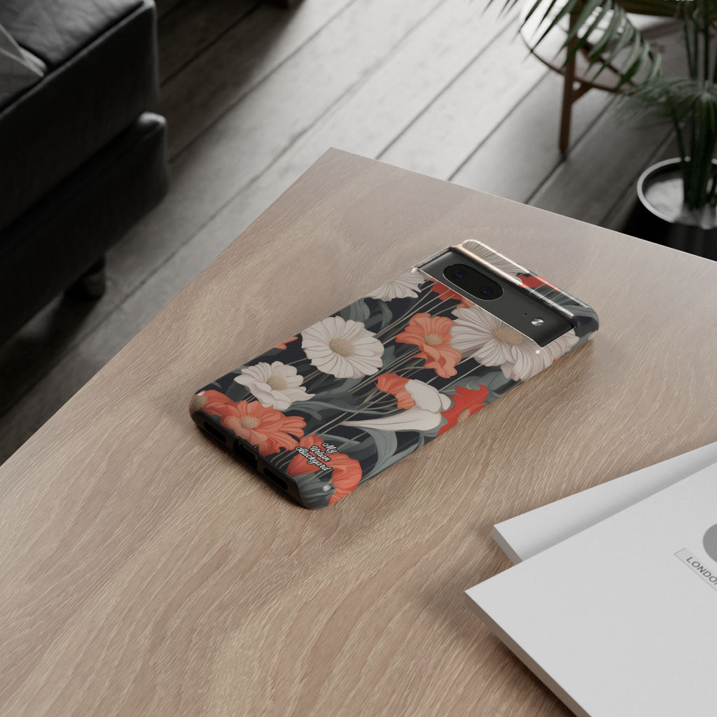 Art Deco Flowers, Cell Phone Case - Apple, Samsung, Google Pixel