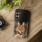 Art Deco Coyote with Flower, Cell Phone Case - Apple, Samsung, Google Pixel