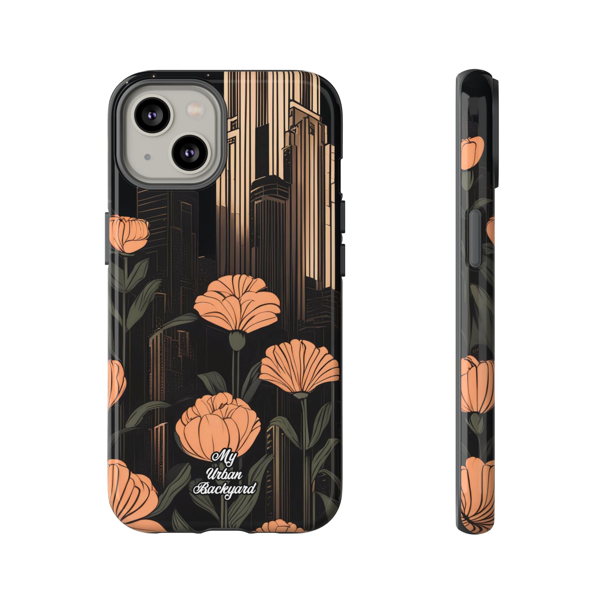 Urban Evening with Flowers, Cell Phone Case