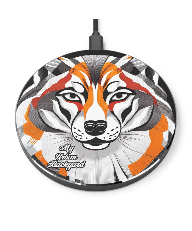 Cell Phone Wireless Charger, iPhone and Android, Colorful Coyote