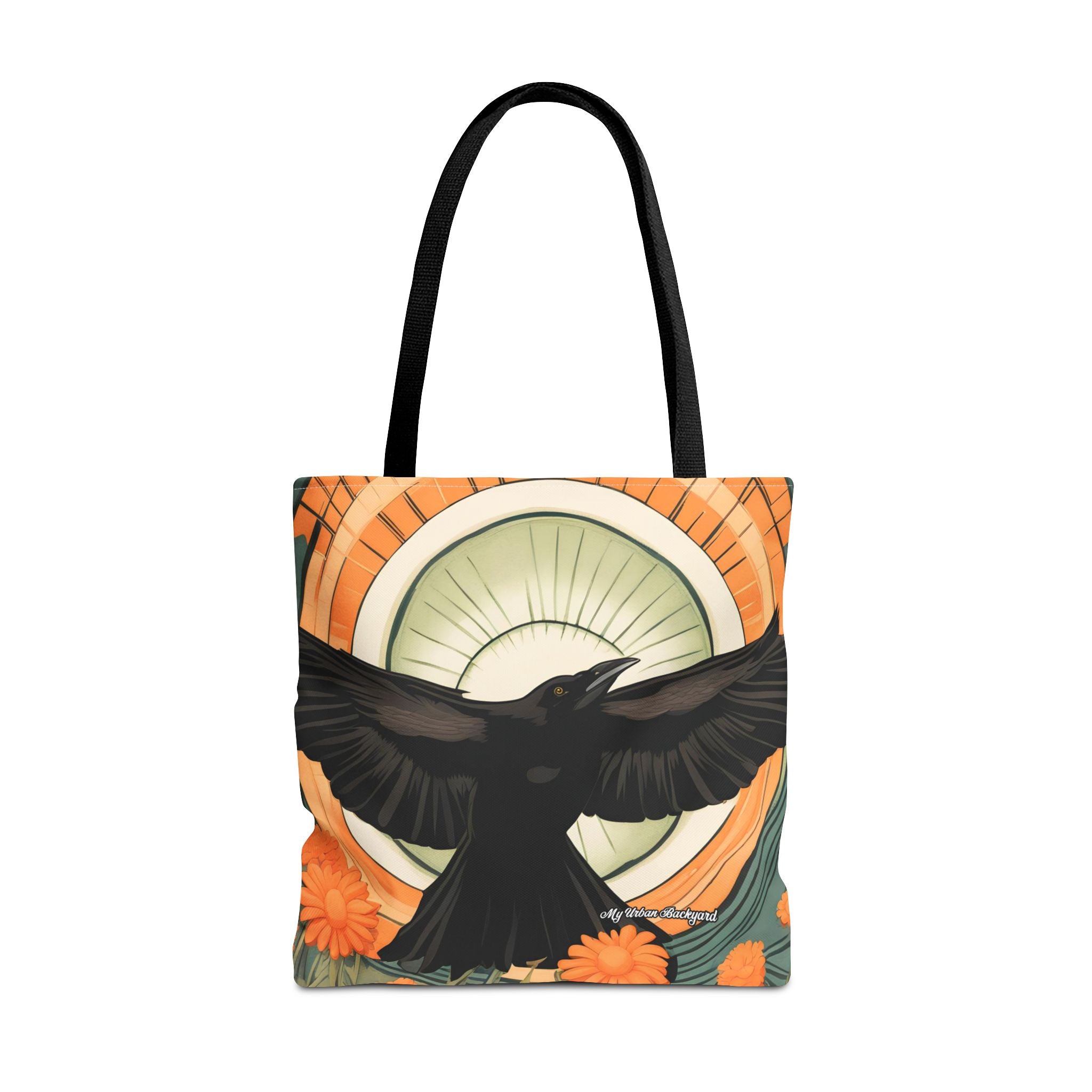 Flying Crow Tote Bag with Cotton Handles For Everyday Use, 3 Sizes
