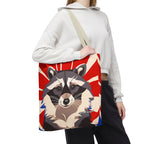 Ziggy Starspaws, Raccoon Tote Bag with Cotton Handles For Everyday Use, 3 Sizes