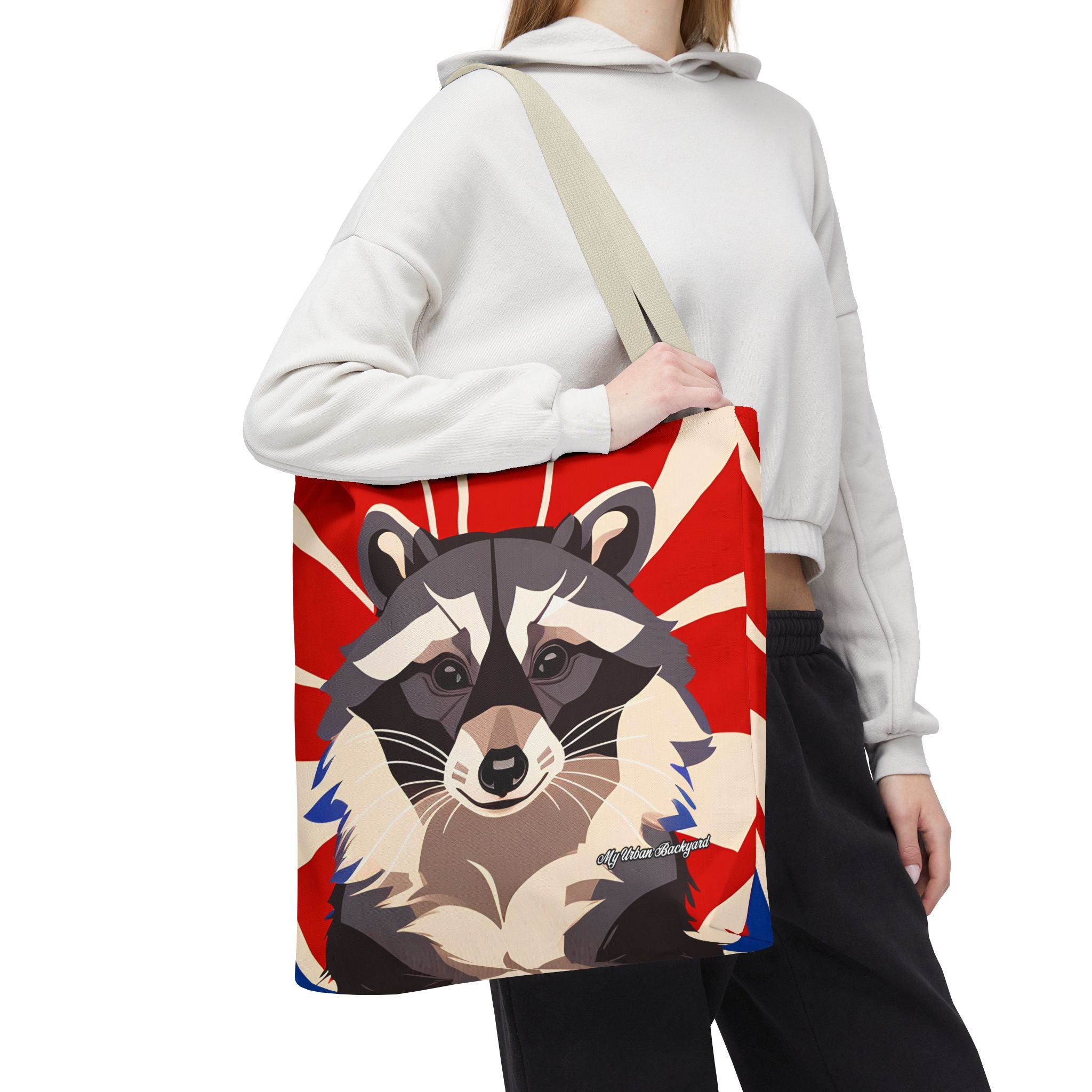 Ziggy Starspaws, Raccoon Tote Bag with Cotton Handles For Everyday Use, 3 Sizes