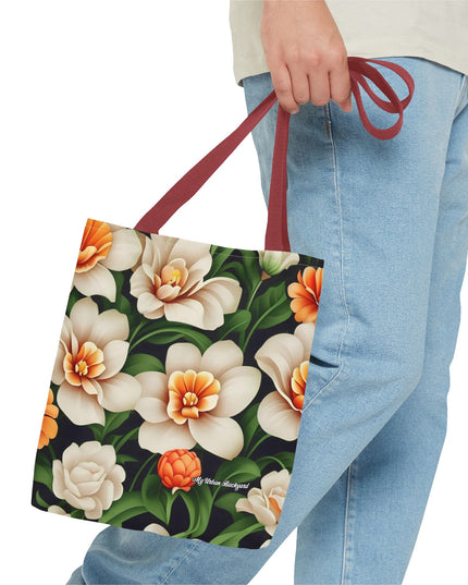 Pretty Flowers Tote Bag with Cotton Handles For Everyday Use, 3 Sizes
