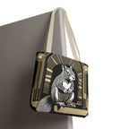 Art Deco Squirrel, Tote Bag with Cotton Handles For Everyday Use, 3 Sizes