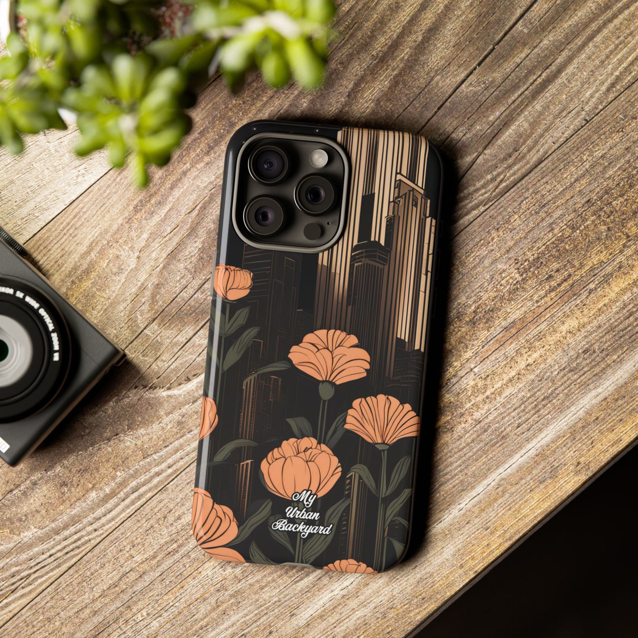 Urban Evening with Flowers, Cell Phone Case