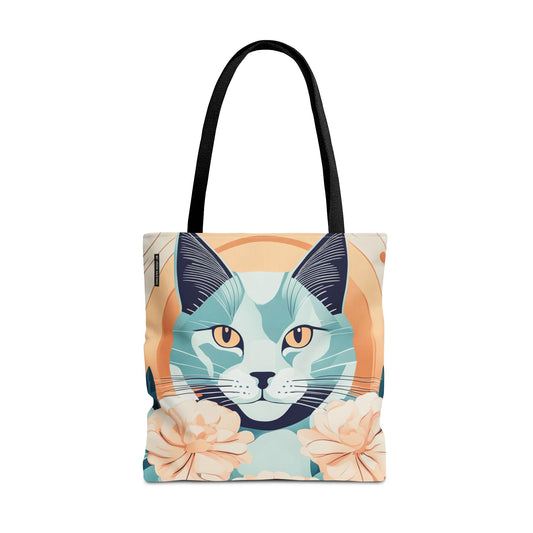 Leo Bluemane, Floral Cat Tote Bag