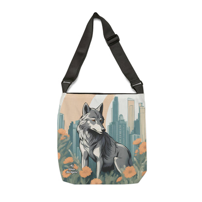 Urban Wolf, Tote Bag with Adjustable Strap - Trendy and Versatile