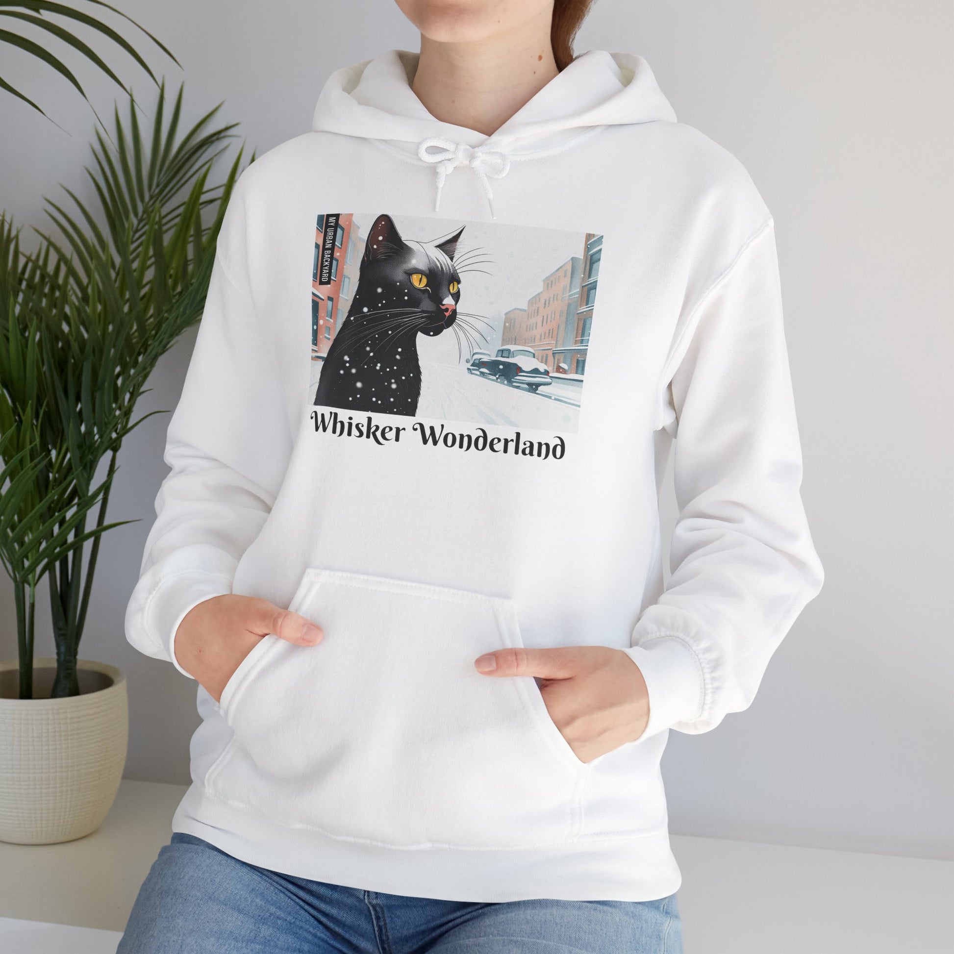 Whisker Wonderland Cat Hoodie, Cozy Graphic Sweatshirt for Cat Lovers, Perfect Gift for Pet Owners, Casual Wear, Unique Art Apparel