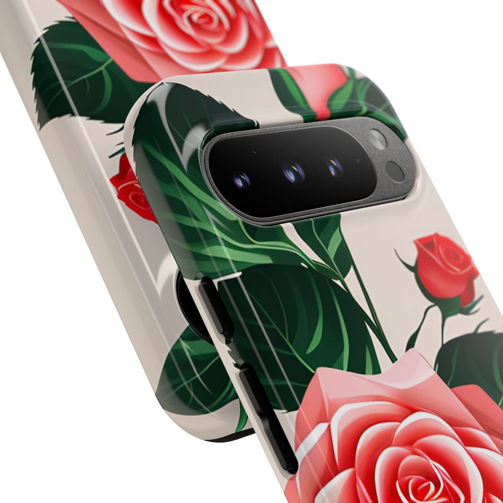 Pink Rose Flowers, Cell Phone Case - Apple, Samsung, Google Pixel