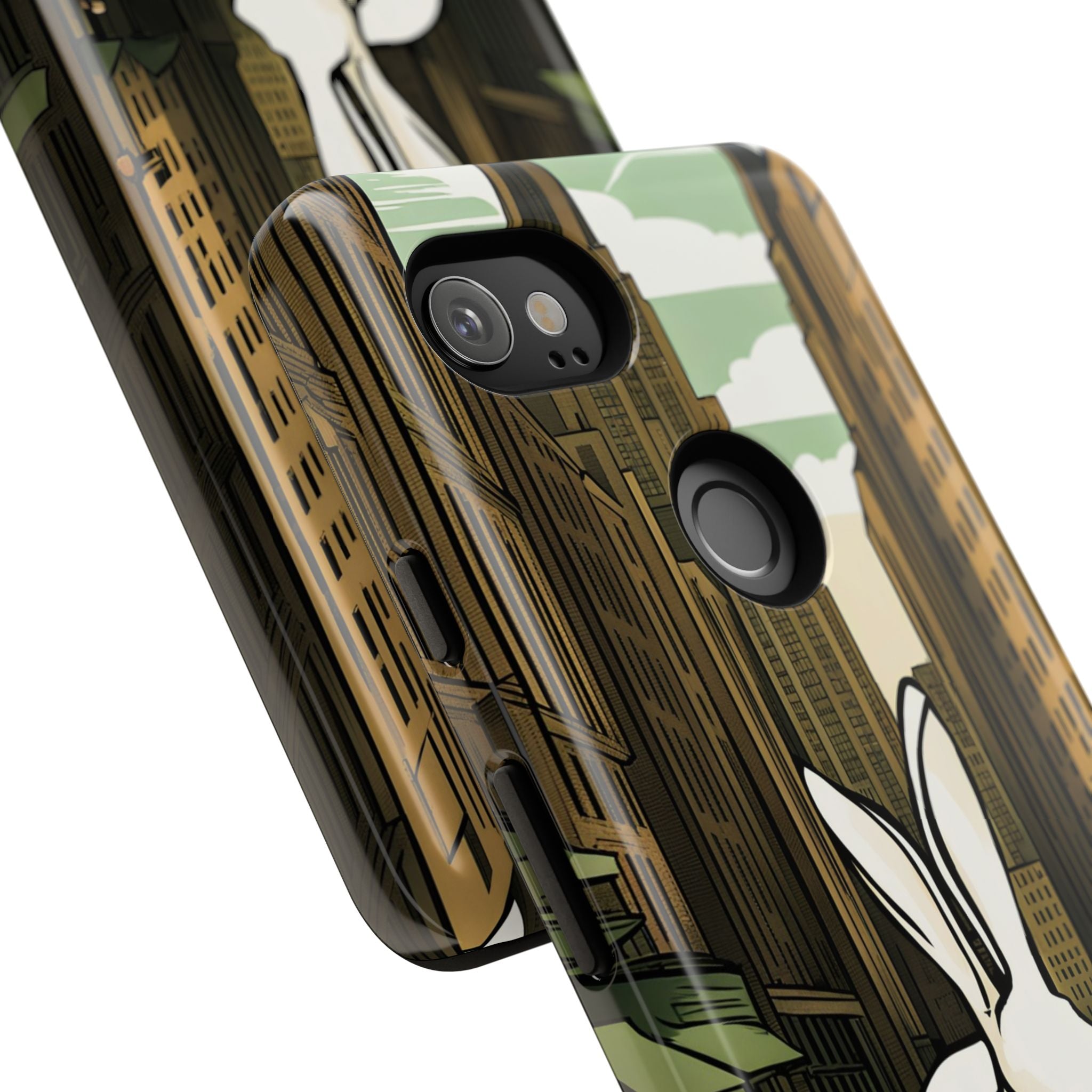 White Rabbit on a City Street, Cell Phone Case - Apple, Samsung, Google Pixel