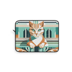 Art Deco Tabby Cat, Soft Laptop Sleeve, Unique Pet Lover Gift, Tech Accessory, Cat-Themed Case, Laptop Cover, Cute Cat Design, 3 Sizes