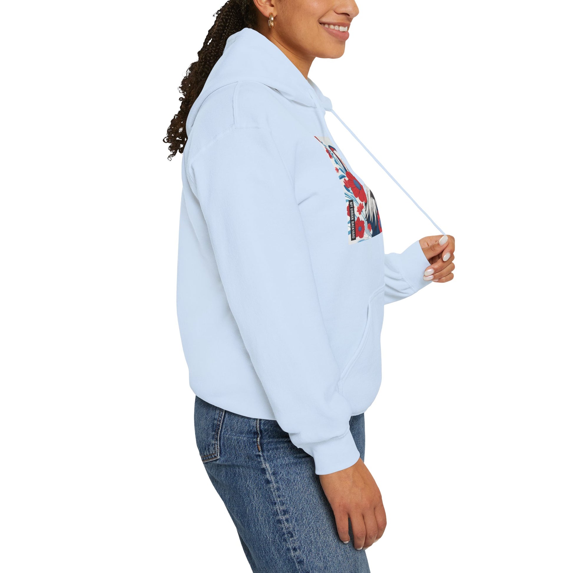 Bald Eagle Floral Hoodie - Unisex Sweatshirt, Nature Lover Gift, Patriotic Apparel, Cozy Outfit for All Seasons, Unique Design