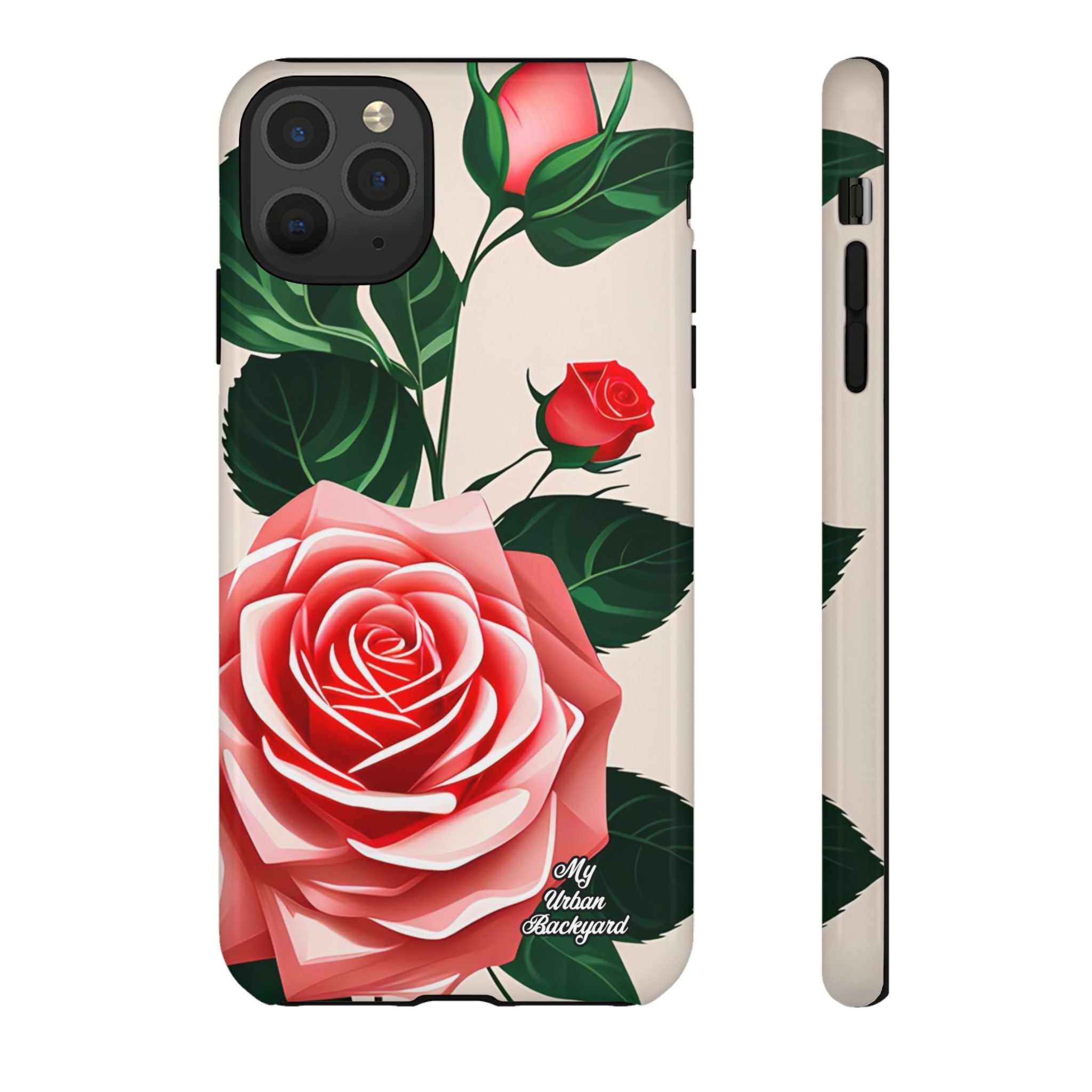 Pink Rose Flowers, Cell Phone Case - Apple, Samsung, Google Pixel