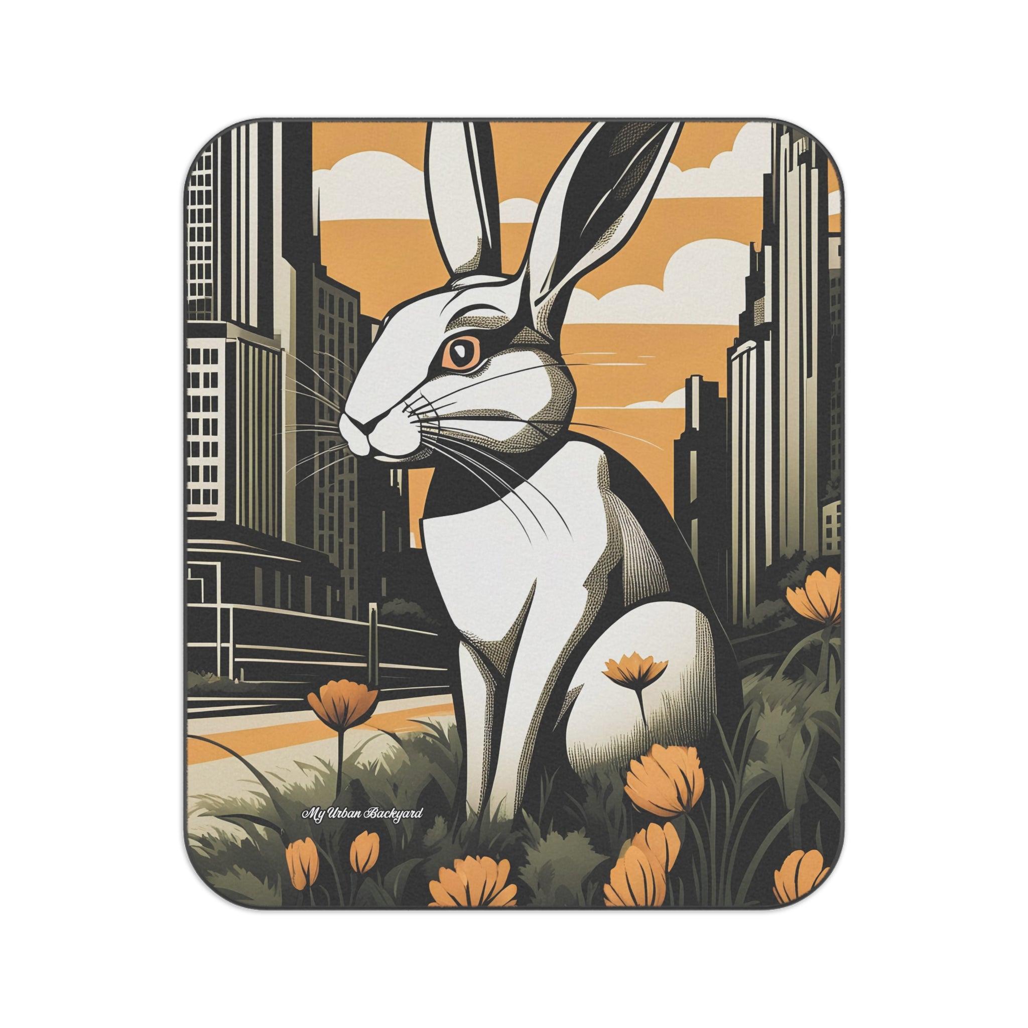Urban Rabbit Picnic Blanket - Outdoor Essentials for Spring Gatherings, 51" × 61"