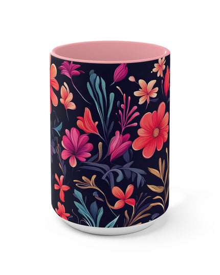 Night Blooming Wildflowers, Ceramic Mug - Perfect for Coffee, Tea, and More!