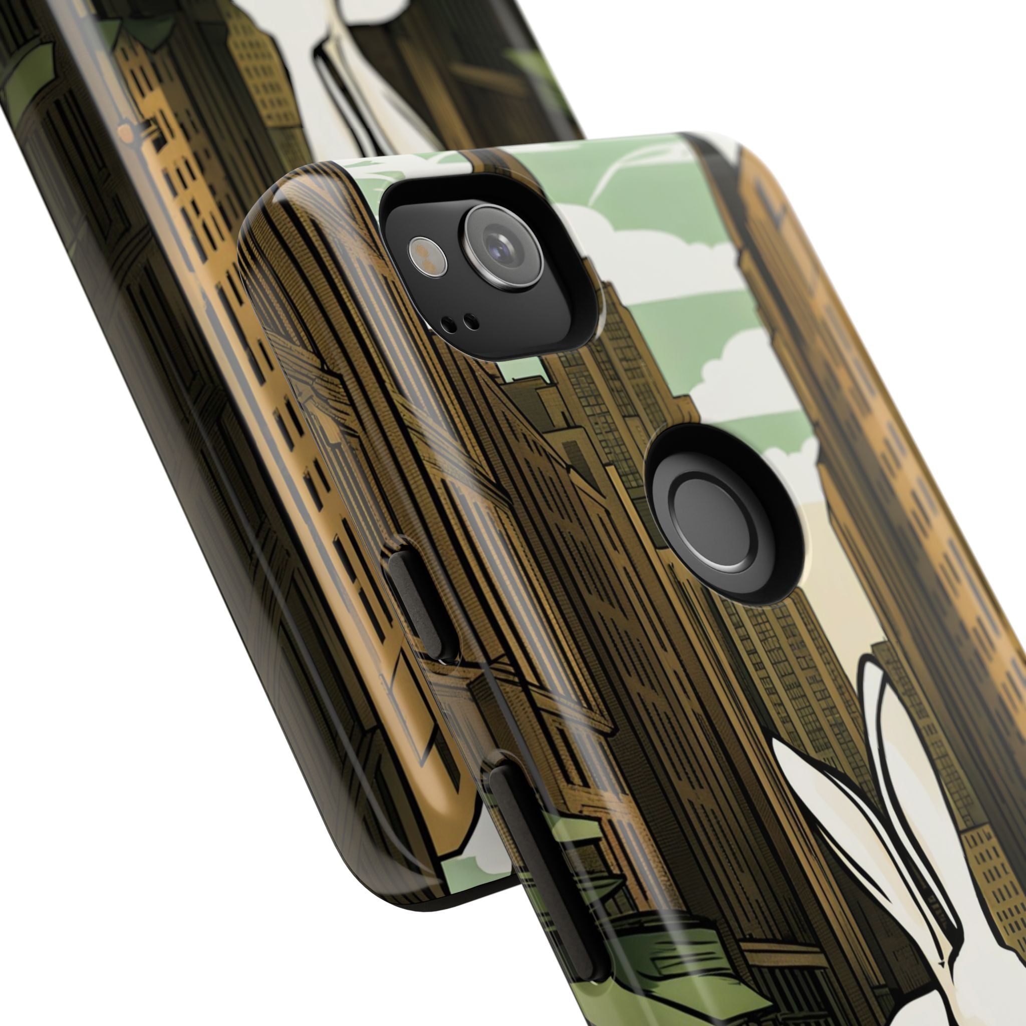 White Rabbit on a City Street, Cell Phone Case - Apple, Samsung, Google Pixel