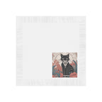 Tuxedo Cat with Flowers Napkins