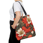 Holiday Flowers, Tote Bag with Cotton Handles