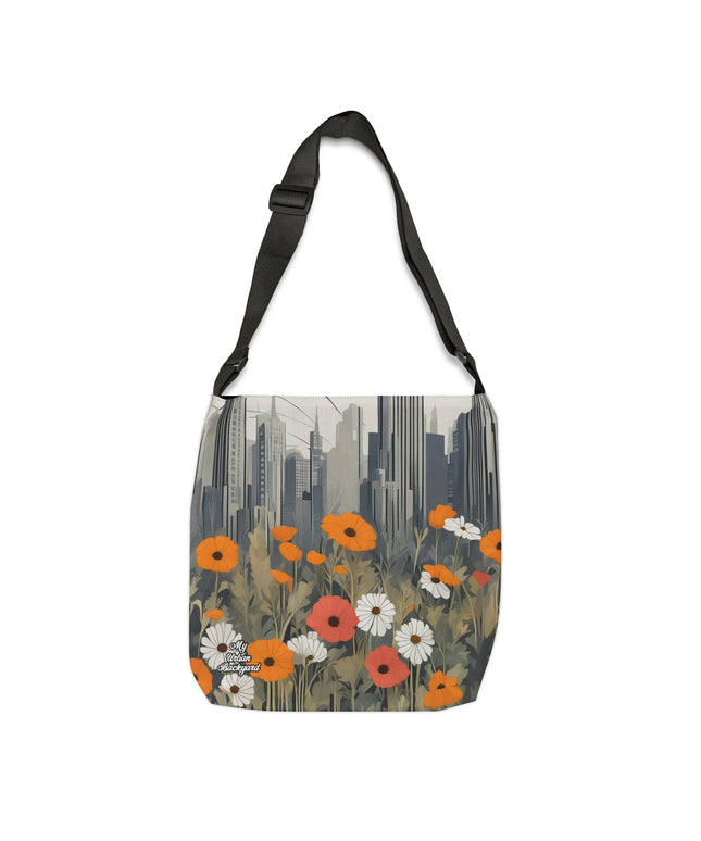 Urban Wildflowers, Tote Bag with Adjustable Strap - Trendy and Versatile