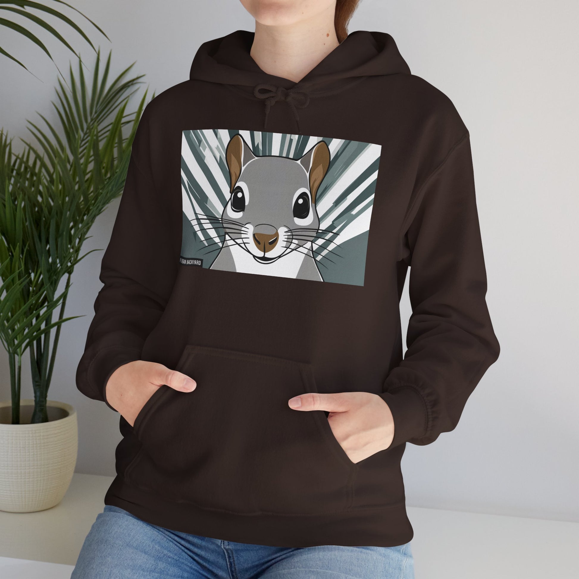 Cute Squirrel Graphic Hoodie, Cozy Unisex Sweatshirt, Nature Lover Gift, Autumn Fashion, Animal Art Clothing