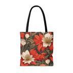 Holiday Flowers, Tote Bag with Cotton Handles