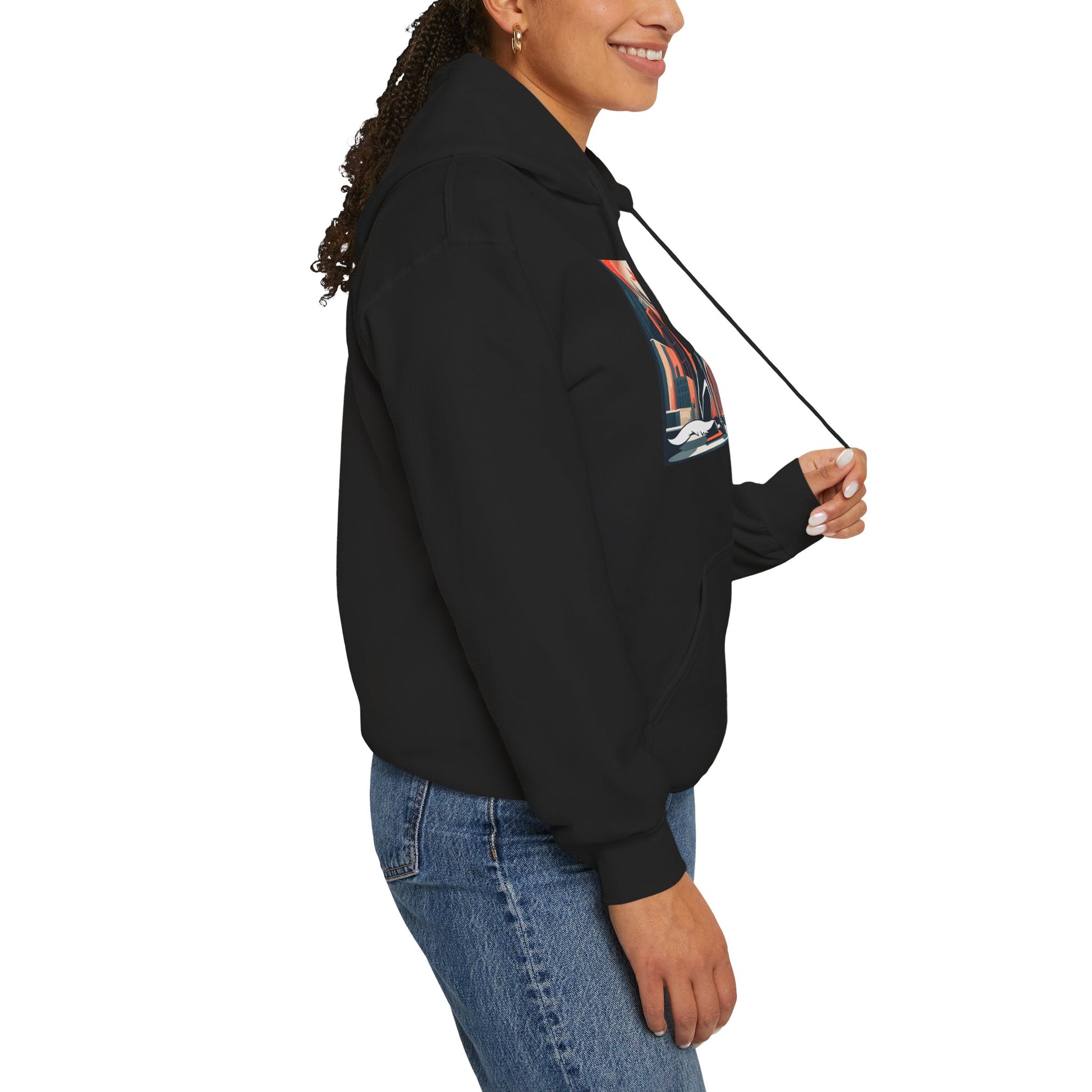 Urban Wolf Hoodie, Cozy Unisex Sweatshirt, Outdoor Adventure, Animal Lover Gift, Fall Style, Adventure Ready