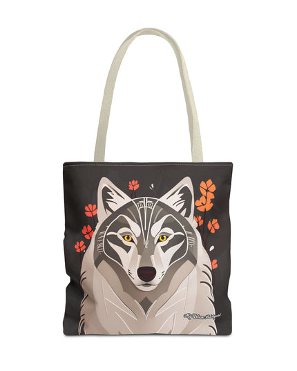 Art Deco Wolf Tote Bag with Cotton Handles For Everyday Use, 3 Sizes