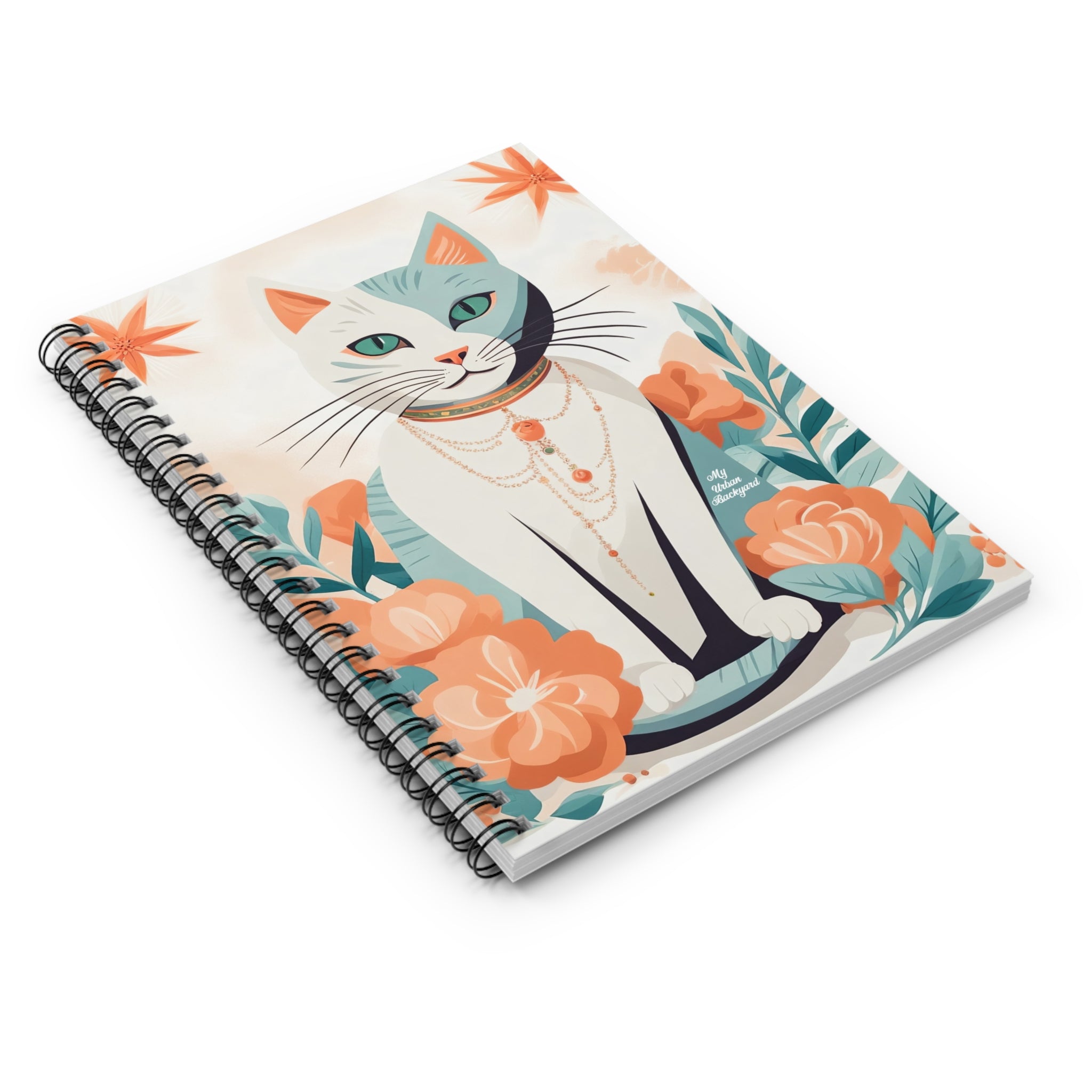 Whiskers, Spiral Notebook Writing Journal - 118 Ruled Pages