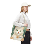 Blanca Purrington, Cat Tote Bag with Cotton Handles For Everyday Use, 3 Sizes