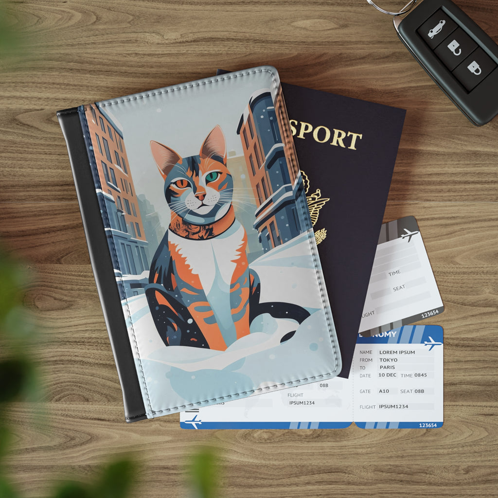Claws Pawson, Winter Cat Passport Cover