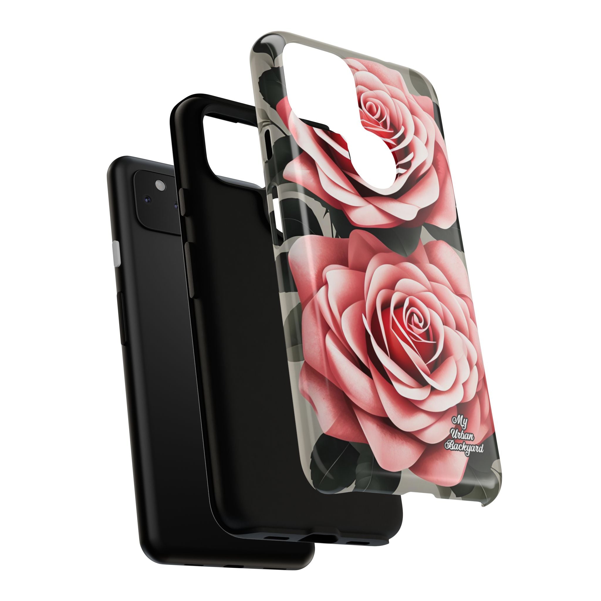 Pink Rose Flowers, Cell Phone Case - Apple, Samsung or Google Pixel