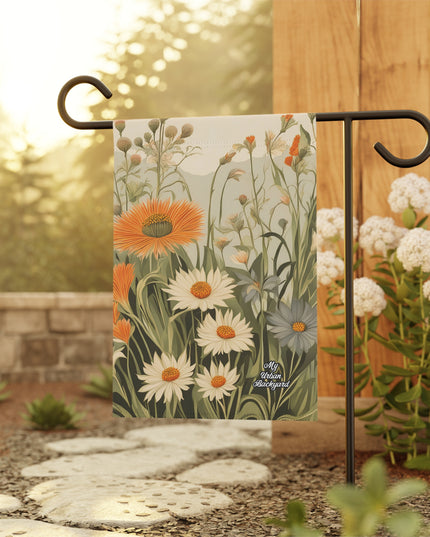 Daisy Wildflowers, Garden Flag for Yard, Patio, Porch, or Work, 12"x18" - Flag only