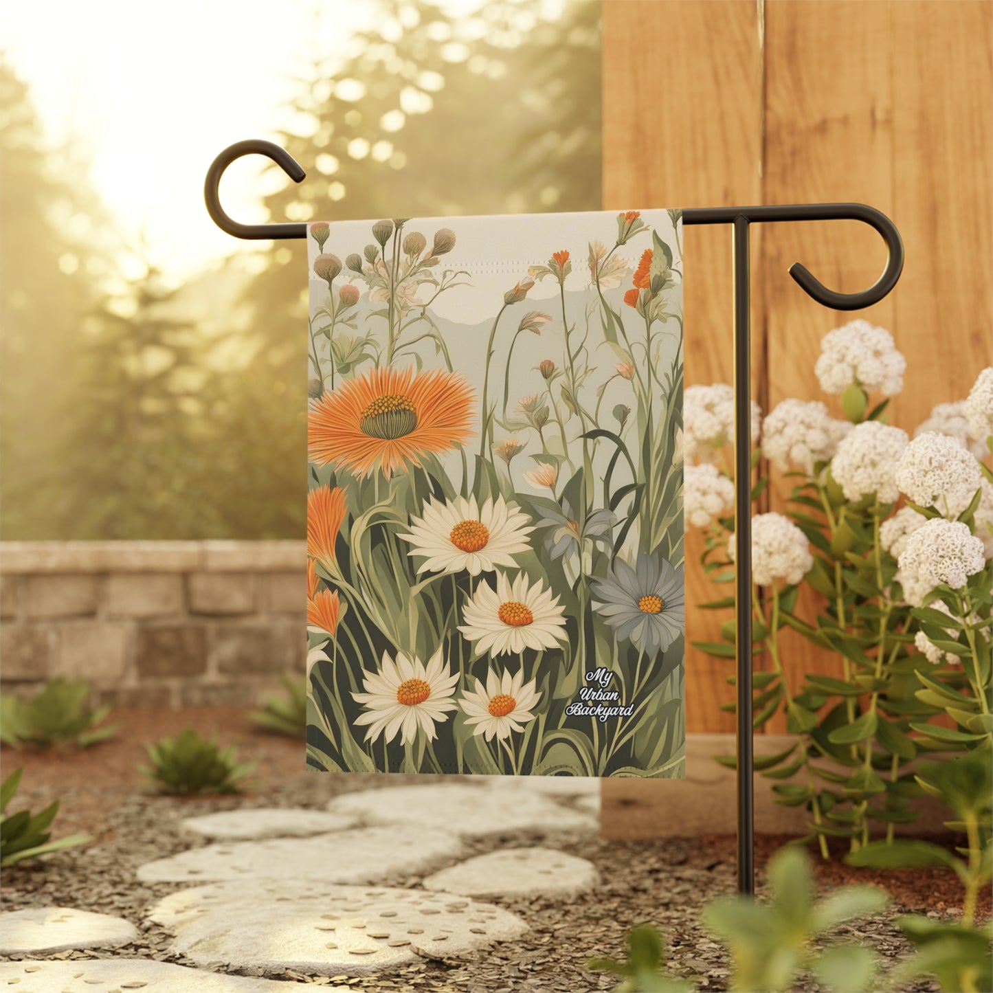 Daisy Wildflowers, Garden Flag for Yard, Patio, Porch, or Work, 12"x18" - Flag only