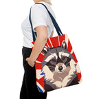 Ziggy Starspaws, Raccoon Tote Bag with Cotton Handles For Everyday Use, 3 Sizes