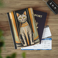 Cat w Orange Stripes Passport Cover