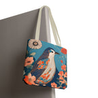 Colorful Bird, Everyday Tote Bag w Cotton Handles