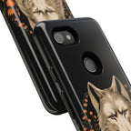 Wolf with Flowers, Animal Cell Phone Case - Apple, Samsung, Google Pixel
