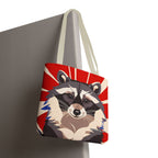Ziggy Starspaws, Raccoon Tote Bag with Cotton Handles For Everyday Use, 3 Sizes