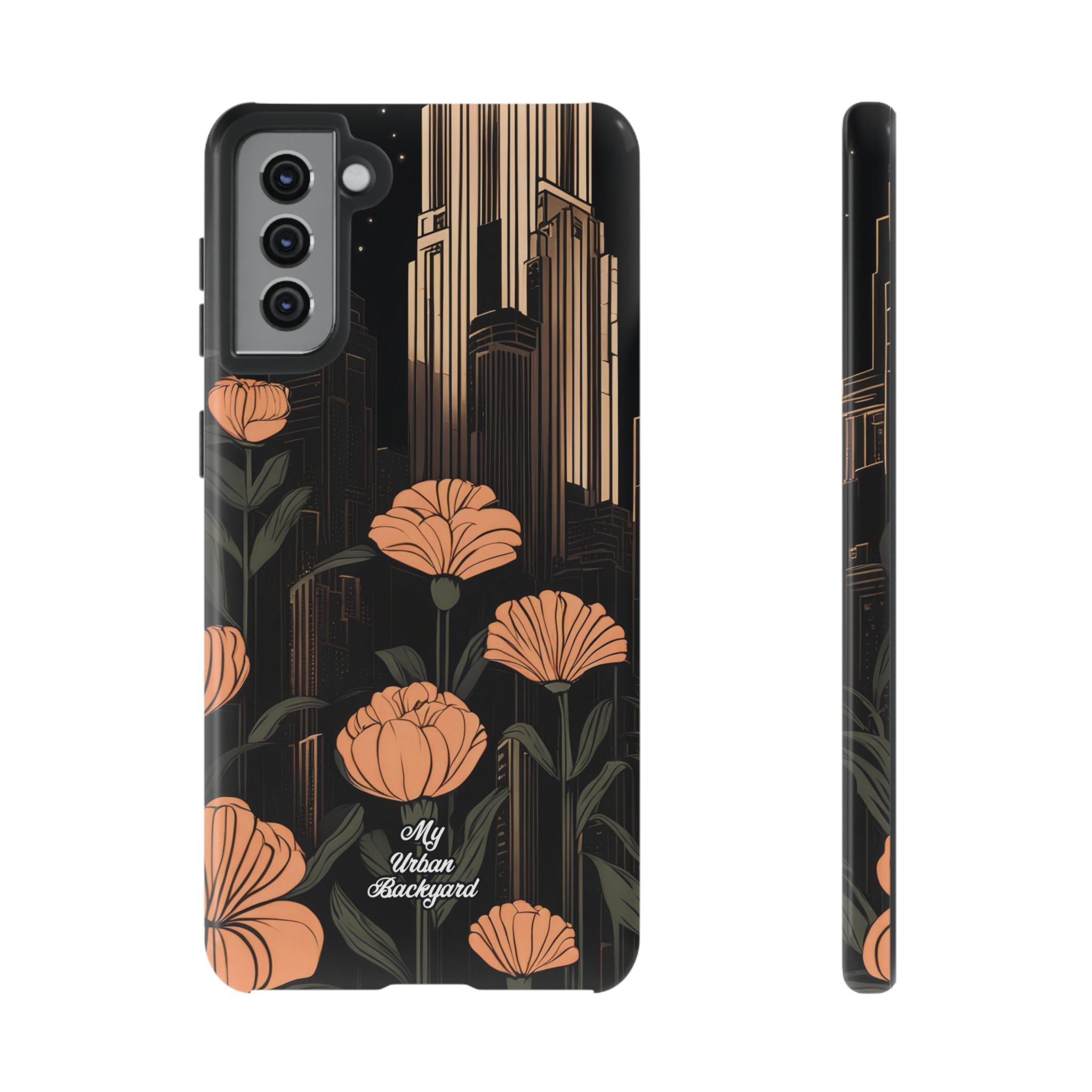 Urban Evening with Flowers, Cell Phone Case