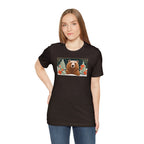 Art Deco Holiday Bear, Soft 100% Jersey Cotton T-Shirt, Unisex, Short Sleeve, Retail Fit