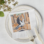 City Bird on Rooftop Napkins