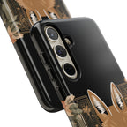 Art Deco Coyote with Flower, Cell Phone Case - Apple, Samsung, Google Pixel
