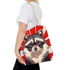 Ziggy Starspaws, Raccoon Tote Bag with Cotton Handles For Everyday Use, 3 Sizes