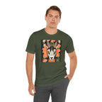 Goat with Orange Flowers, 100% Jersey Cotton T-Shirt