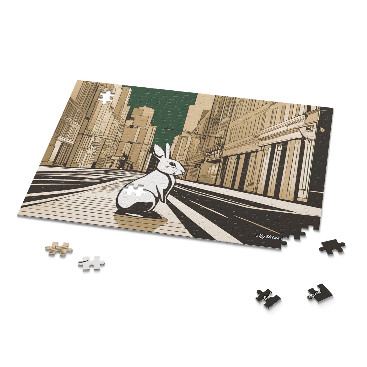 City Rabbit, Jigsaw Puzzle, (120, 252, or 500-Piece)